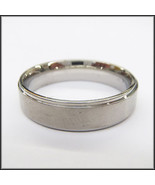 Stainless Steel Stamped High Polished Edge Ring 6mm - $24.64 CAD