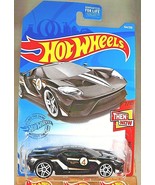 2021 Hot Wheels #164 Then and Now 7/10 &#39;17 FORD GT Black w/White Pr5 Spo... - $7.75