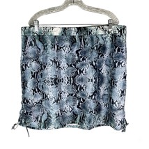 Chico&#39;s Zenergy Skirt 3 L 16 Blue White Snakeskin Print Pockets Elastic ... - £19.93 GBP