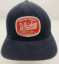 Whiskey Bent Hat Co. Patch Corduroy Navy Snap Back Hat Brownsboro Texas ... - $18.69