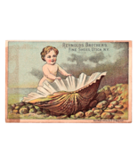 Victorian Trade Card 1880&#39;s Reynolds Brothers Shoes Child Giant Shell Ut... - £14.08 GBP
