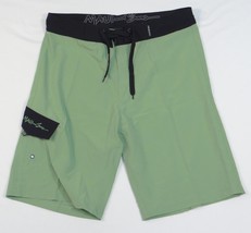 Maui and Sons Green 4-Way Stretch Board Shorts Men&#39;s NWT - £50.81 GBP