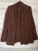 Peruvian Connection Cardigan Alpaca Medium Maroon Knit Long Sleeve Shawl... - $43.69
