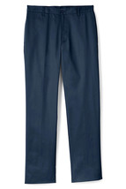 Lands End Uniform Boys Size 18, 30" Inseam, Tailored Fit Cotton Chino Pant, Navy - $17.99
