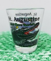 ST. AUGUSTINE Florida Alligator SEND TOURISTS Shot Glass Bar Shooter Sou... - £4.68 GBP