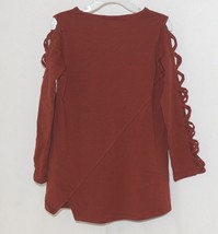 Simply Noelle Curtsy Couture Girls Cutout Long Sleeve Shirt Paprika Size Small image 2