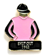 1942 Kentucky Derby Winner Shut Out Jockey Silks Pin Horse Racing Memora... - $276.52 MXN