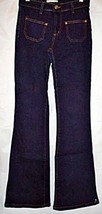 Forever 21 Jeans Flare Stretch Front Pockets Dark Blue Wash Denim Juniors size 1 - £13.23 GBP