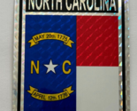 North Carolina Flag Reflective Decal Sticker 3&quot;x4&quot; Inches - £3.15 GBP