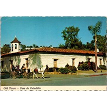 Vintage Chrome San Diego Postcard, Old Town Casa de Estudillo Spanish Era - $17.42