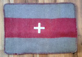 BOBO Swiss Army Wool Blend Lumbar Pillow Cover Red Light Brown White #P452 - £27.34 GBP