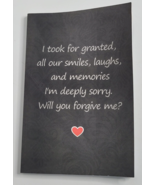 WILL YOU FORGIVE ME? I&#39;m Sorry Gift Blank Lined Composition Notebook Jou... - £10.34 GBP