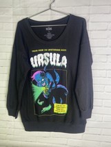 Disney Villains Ursula Horror Comic Book Sweatshirt Black Juniors Plus Size 1 1X - £31.32 GBP
