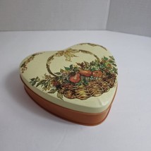 Potpourri Press Heart Shaped Metal Tin Container with Lid Floral Fruit B... - £6.11 GBP