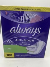 Always Anti-Bunch Extra Protection Leak Guard Long Liners Twin 54ct 108 ... - $171.19 MXN