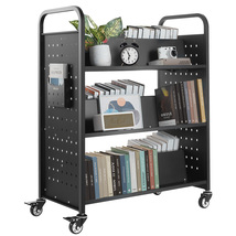 VEVOR Rolling Library Book Cart, 330 lbs Capacity, 38.2 x 20.3 x 48.2-In... - $176.90
