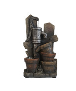 Antique Water Pump Fountain: Brown &amp; Gray LED - $104.99