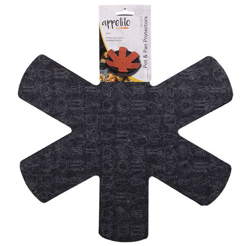Appetito Pot &amp; Pan Protectors (Set of 2) - Charcoal Grey - $31.53