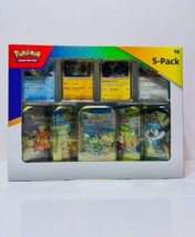 Pokemon TCG Scarlet &amp; Violet Paldea Friends 5 Pack Mini Tins + 4 Promos Costco - £38.37 GBP