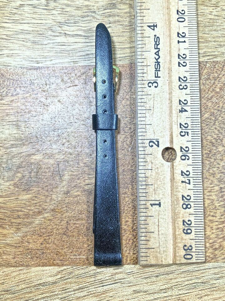 Primary image for Vintage Speidel (NIB) Black Calfskin Watch Band (11mm or 7/16") (K8022)