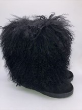 Bearpaw Boetis II Furry Boots 1294w Black 001 Women’s Size 9-10 - £97.59 GBP
