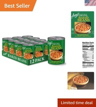 Quick and Easy Vegan Baked Beans, 12 Organic Cans - 8g Protein, 9g Fiber... - $58.50