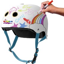 For Bicycles, Skateboards, And Scooters, Wipeout Dry Erase Kids Helmet. - £32.72 GBP