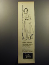 1957 Gunther Jaeckel Raymode Dress Advertisement - Hostess in chiffon - $18.49