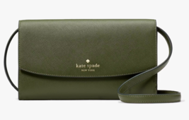 Kate Spade Dana Small Flap Crossbody Bag Army Green Saffiano KE623 NWT $249 - $74.23