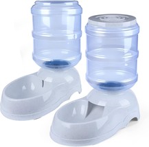 Automatic Pet Feeder And Water Dispenser Gravity Feeder And Waterer Set,... - £52.50 GBP