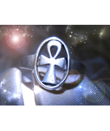 HAUNTED RING ANKH OF EVER RETURNING RENEWAL HIGHEST LIGHT COLLECTION MAGICK - $664.77