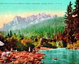 Crags Sacramento River Women Victorian Dress CA UNP 1910s Vtg Postcard - $3.91