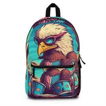 American Bald Eagle Drum Player Classic USA Graphic Backpack - £87.90 GBP