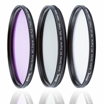 ULTIMAXX 3pcs 82mm CPL/UV/FLD + Case Kit for Canon Nikon Sony Sigma Camera - £28.18 GBP