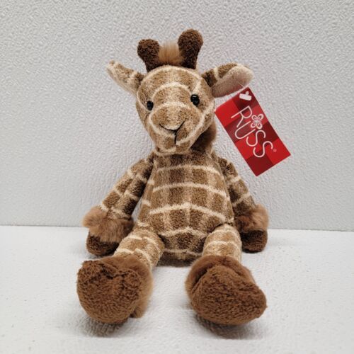 Primary image for Russ Berrie Gumbo Giraffe 9" Plush Shammies Brown Beanbag Stuffed Soft Toy New!