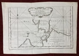 Strait of Waeigats Nassau Antique Map Bellin 1758 Prevost - $81.10