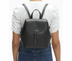 Kate Spade New York Backpack Medium Flap Lizzie Black Saffiano New $329 - $157.41