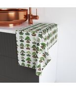 Bonsai Tree Pattern Miniature Trees, Green Garden Hand Towel - $19.96