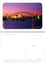 Australia Sydney Harbour Opera House &amp; Harbour Bridge at Dusk Vintage Postcard - £7.42 GBP