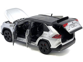 Toyota Rav4 Hybrid XSE Silver Metallic with Black Top and Sunroof 1/24 Diecas... - $39.19