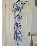 Billie &amp; Blossom Dorothy Perkins Blue Lily Print Dress Size 10 BNWT - €16,46 EUR