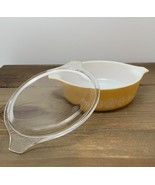 Vtg Pyrex Butterfly Gold 471B Cinderella Casserole Dish Bowl &amp; Lid 1 Pin... - $47.26 CAD