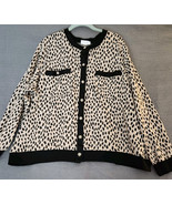Alfred Dunner Womens Plus Size 3X Animal Print Cardigan Button Front Tan... - $20.28 CAD