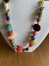Long Colorful Mixed Beaded Necklace - £23.59 GBP