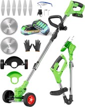 Electric Weed Wacker, Foldable Cordless Weed Eater Battery Powered, 2-In-1 - $71.99