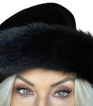 VTG Retro Hat  Flechet Paris Berliner Modelle Black Velour Women Fedora ... - $88.21