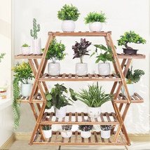 New Multi Tier Plant Stand Flower Rack Shelf Garden Patio Room Corner Wo... - $79.99