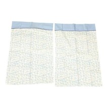 2 Dan River Pillowcases White w/ Blue Dot Flowers Polka Dots Vintage Muslin - £22.41 GBP