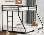 Twin Over Full Bunk Bed - Lifesky Metal Bunkbeds Full Bottom Low Profile... - $365.99