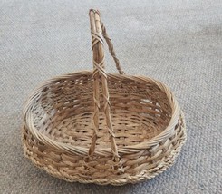 Large Woven Basket Flowers Table Centerpiece Display Carry Rope 16x12 - £19.92 GBP